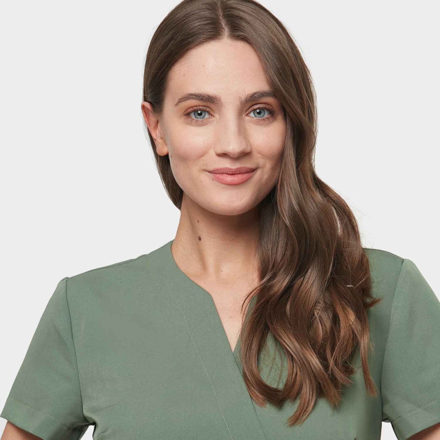 SOPHIA medical tie apron - EUCALYPTUS GREEN 