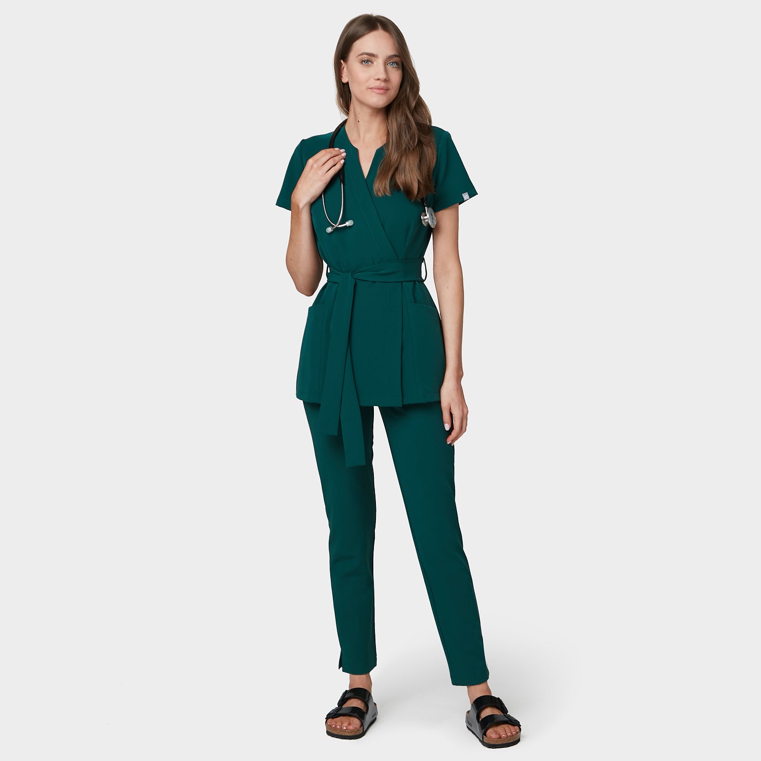 Damen Wickelkasack SOPHIA - MOSS GREEN