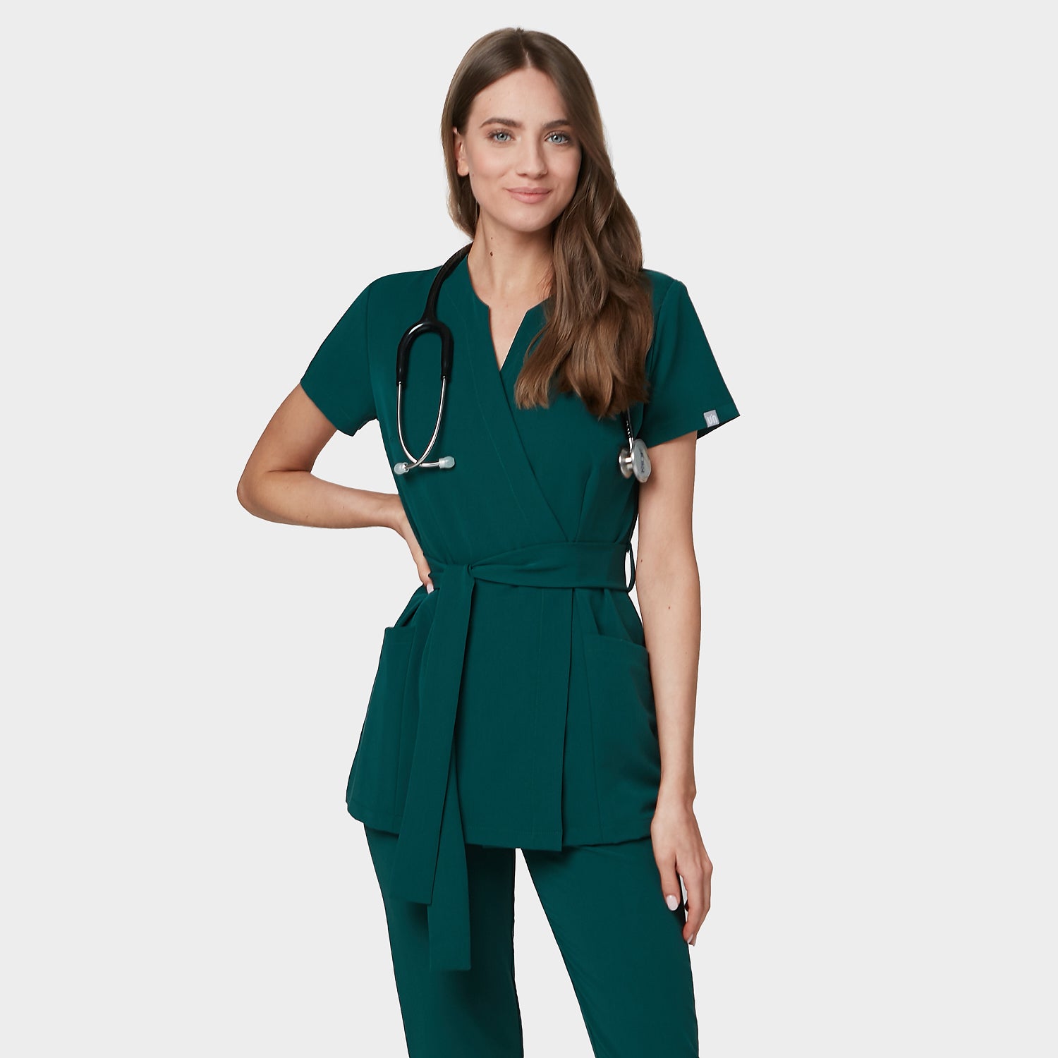 Damen Wickelkasack SOPHIA - MOSS GREEN