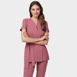 SOPHIA - WILD ROSE medical apron with tie 