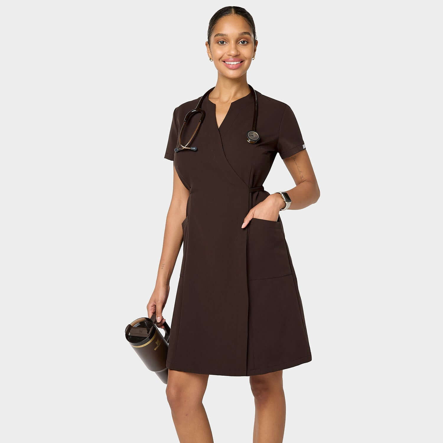 KATE Medical Dress - DARK CHOCOLATE